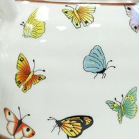 Herbal Butterfly Teapot Set with 6 Cups - Multi