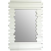 Yasmina Antique Silver Rectangular Wall Mirror - Silver