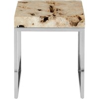 Relic Cheese Stone Side Table - Silver