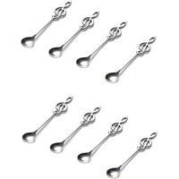 Stainless Steel Treble Clef Spoons - Silver / 8