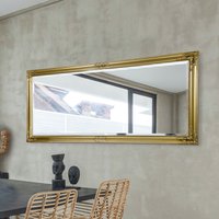 MirrorOutlet Gold Full Length Wall Mounted Mirror 160 x 73cm - Yellow