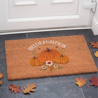 Natural Autumn Days Coir Hello Pumpkin Doormat - Natural