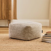 icon Woven Footstool Bean Bag, Natural - Natural