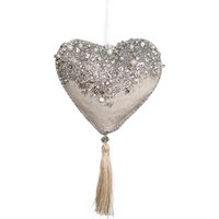 Truly Sumptuous, Grey Velvet Hanging Heart or Sphere Truly Sumptuous, Grey Velvet Hanging Heart or Sphere