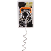 RAC Dog Tie In Out Stake with Cable - Grey
