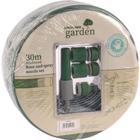KING FISHER, 30m Garden Hose and Spray Nozzle Set (430SNSX) - Green KING FISHER, 30m Garden Hose and Spray Nozzle Set (430SNSX) - Green