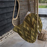 Black Gold Striped Triangles Blanket - Gold