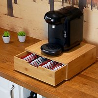 Tassimo Coffee 64 Pod Drawer and Stand - Bamboo