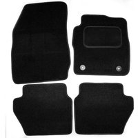 Ford Fiesta Mk7 2011 - 2017 Tailored Carpet Car Mats 4pcs Black Set - Black