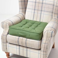 Armchair Booster Cushion with Cotton Cover - Forest Green