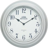 Wall Clock with Long-lasting Baterry-powered Mechanism -Grey - Grey