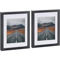 Photo Frames with 5x7" Mount - 8x10" - Black - Pack of 2 - White