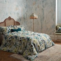 Morton Floral Premium Cotton Sateen Duvet Cover Set - Teal / Double