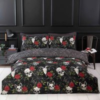 Skulls Roses Microfibre Duvet Set - Multi / Single