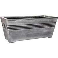 Milano Pewter Effect Trough Garden Planter - Grey