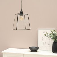 Pair of Susie Glass Lantern Light Shades - Matte Black