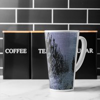 Star Tree Line Latte Mug - Blue