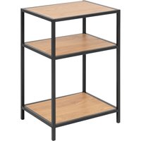 Seaford Bedside Table - Oak and Black