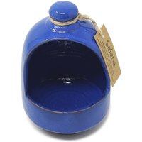 Selena Glazed Hand Dipped Ceramic Salt Pig - Blue