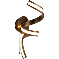 Ribbon Twist Wall Light - Brown