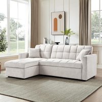 Harry Pull Out Sofa Bed with Chaise - Slate Grey