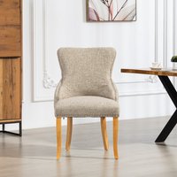 Olivola Fabric Dining Chairs - Set of 2 - Light Brown