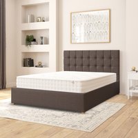 Sinatra Fabric Ottoman Storage Bed, Saxon Twill Fabric - Charcoal / King