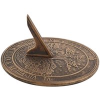 Tree of Life Terracotta Sundial by Lisa Parker Garden Decor Timepiece - Bronze