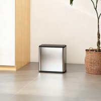HOMCOM 8L Stainless Steel Hanging Kitchen Bin with Lid 851-059V00BK - Silver