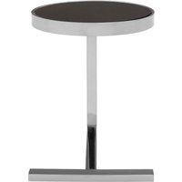 Novo Side Table With T Base - Silver
