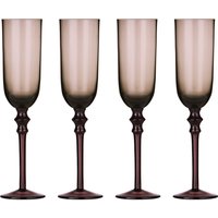 Tessa Set Of Four Purple Champagne Glasses - Purple