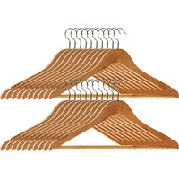 Cintre Set Of Twenty Wooden Clothes Hangers - Natural