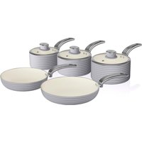Retro 5 Piece Pan Set Green - Grey
