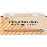 Pack of 150 Pre-Sharpened Wooden HB Pencils