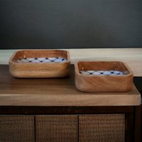 Set of 2 Square Bowls