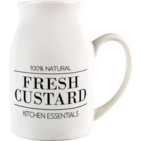 Minimalist Small Porcelain Custard Serving Jug - White