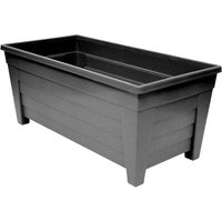 Black Grosvenor Trough Planter - Black / 1