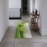 Countryside landscape illustration Designer Runner Rug - Green