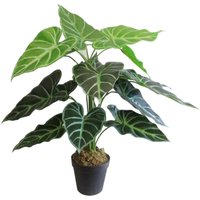 Leaf, Artificial Alocasia Amazonica Polly Taro Plant - Green Leaf, Artificial Alocasia Amazonica Polly Taro Plant - Green