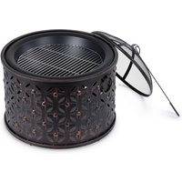 ROMBO 2-in-1 Fire Pit and Outdoor BBQ - Black