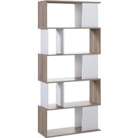 Furniture To Go, Maze Open Bookcase - White & Oak Furniture To Go, Maze Open Bookcase - White & Oak