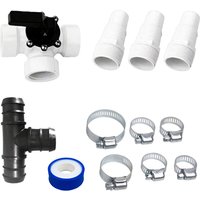 Arebos, Pool Bypass Kit Universal for Solar Heaters Solar Panels - White Arebos, Pool Bypass Kit Universal for Solar Heaters Solar Panels - White