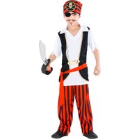 Boy's Captain Jacob Costume - Red / 104 (3-4y)