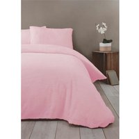 Sherpa Fleece Duvet Cover Bedding Sets - Pink / King