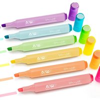 Pack of 6 ElectroGlide Triangular Highlighters - Pastel / Pastel