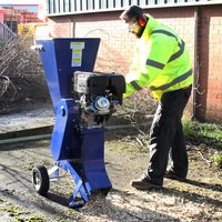 ATV Tipping Trailer and 6.5HP Wood Chipper - Blue