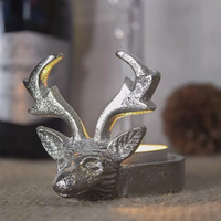 Stag Tealight Candle Holder - Silver
