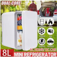 8L Portable Mini Fridge with Cool and Warm Functions - White