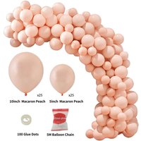 Peach Latex Balloons with Garland Kit - Macaron Peach