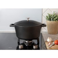 MasterClass 2pc Casserole Set with 4L 5L Cast Aluminium Dishes, Black - Black